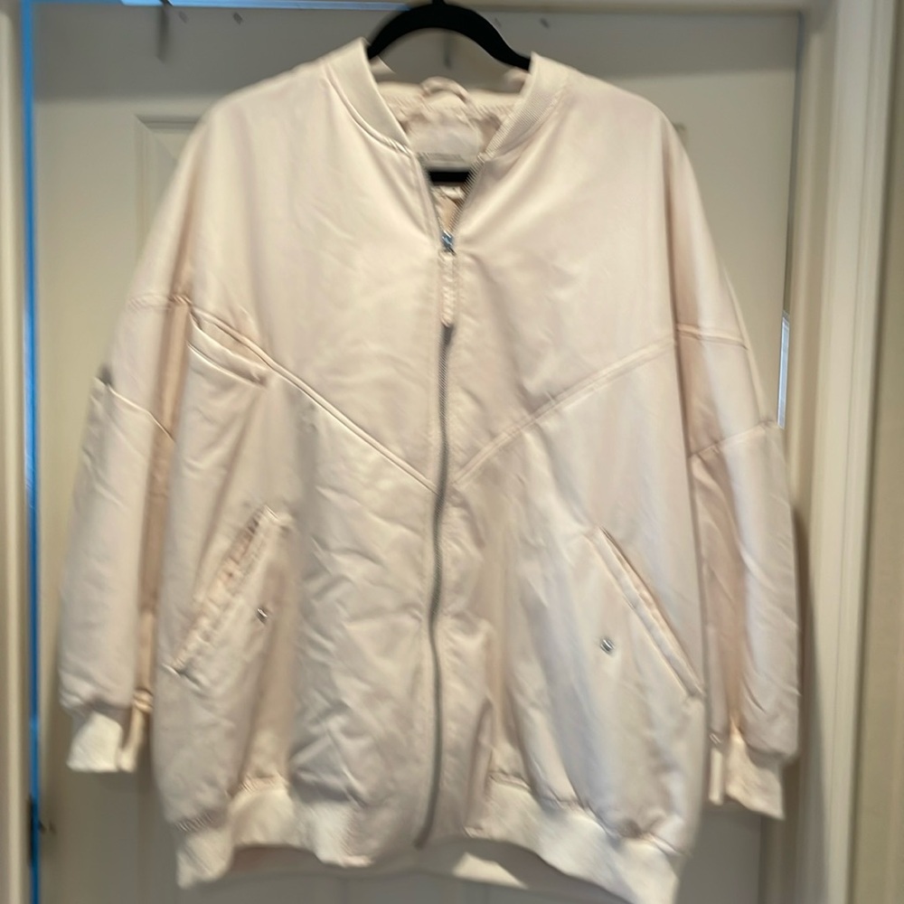 Anthro off white oversized jacket.